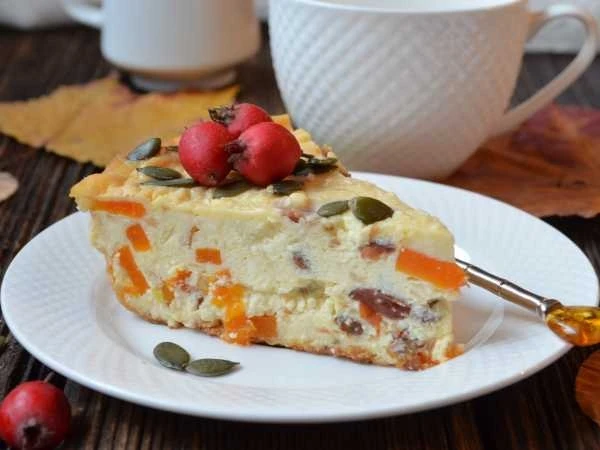 ТВОРОЖНАЯ ЗАПЕКАНКА С ЯБЛОКАМИ И ТЫКВОЙ