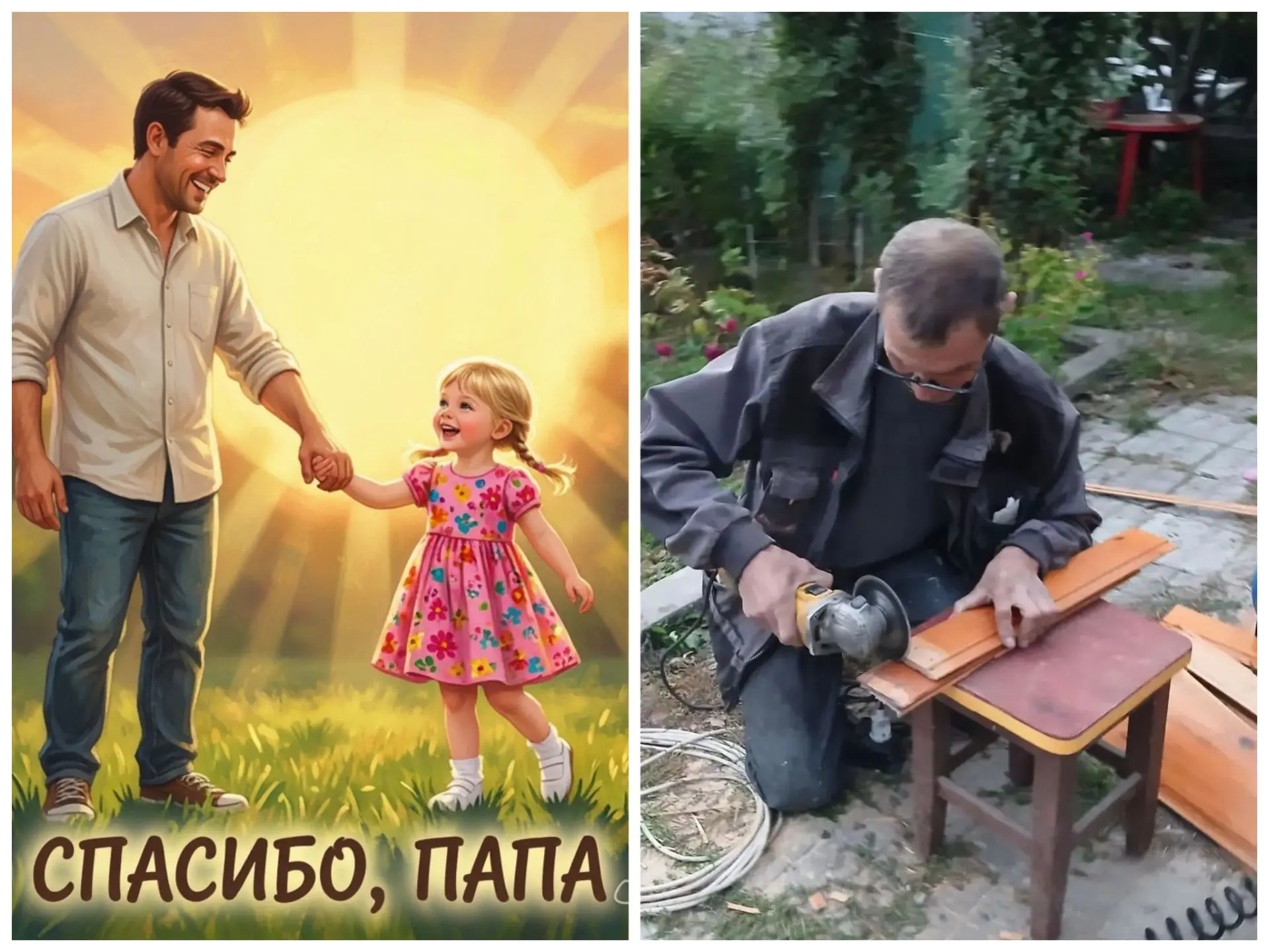 Наш папа — настоящий волшебник, который умеет делать вещи своими руками! 🛠️🪵 Он- маст...