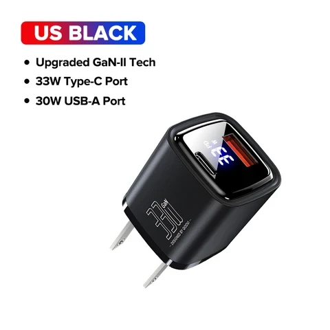 Зарядка QOOVI 33W GaN с двумя USB-C