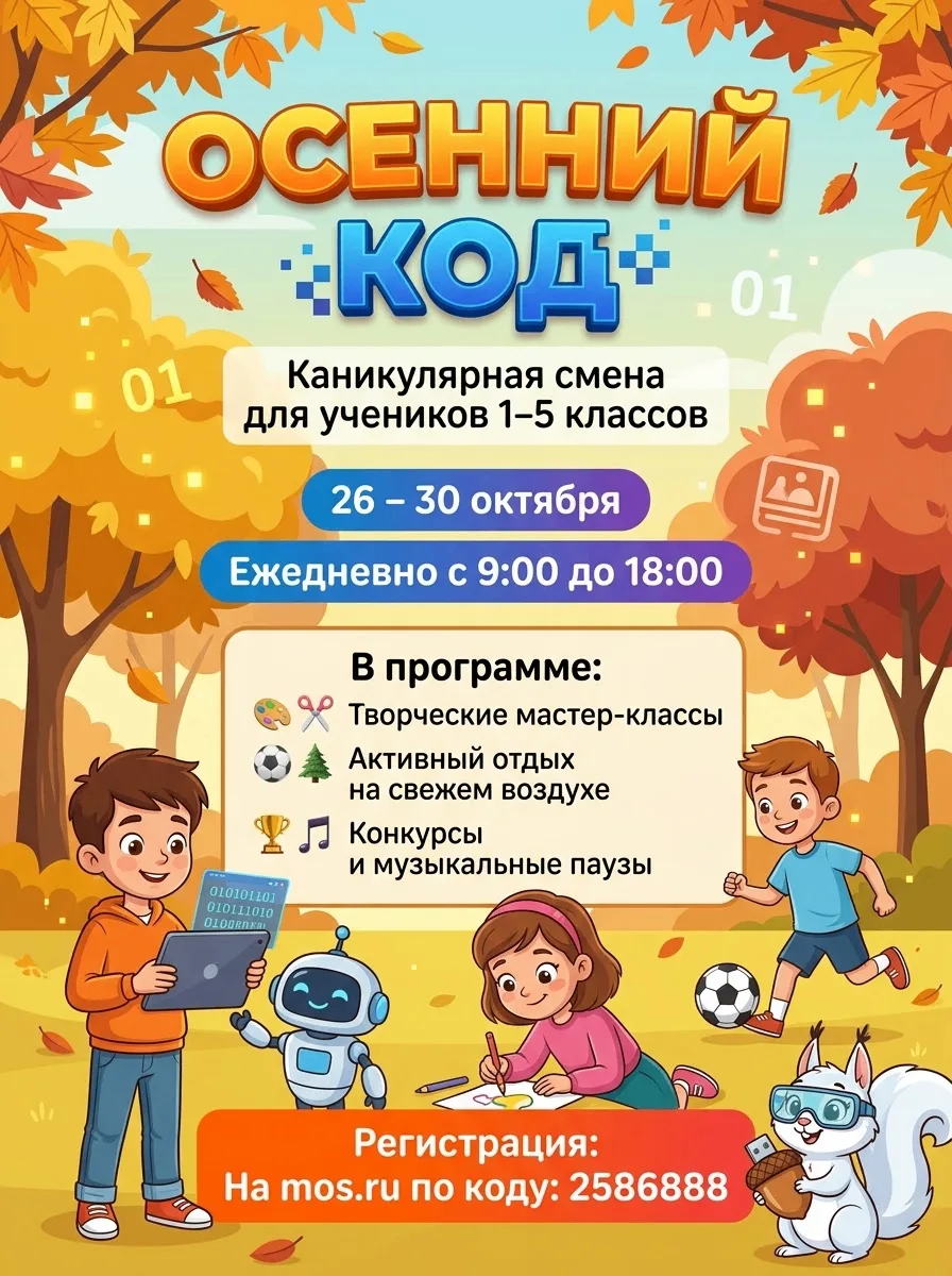 Уважаемые родители и дорогие ученики 1–5 классов! 🍂