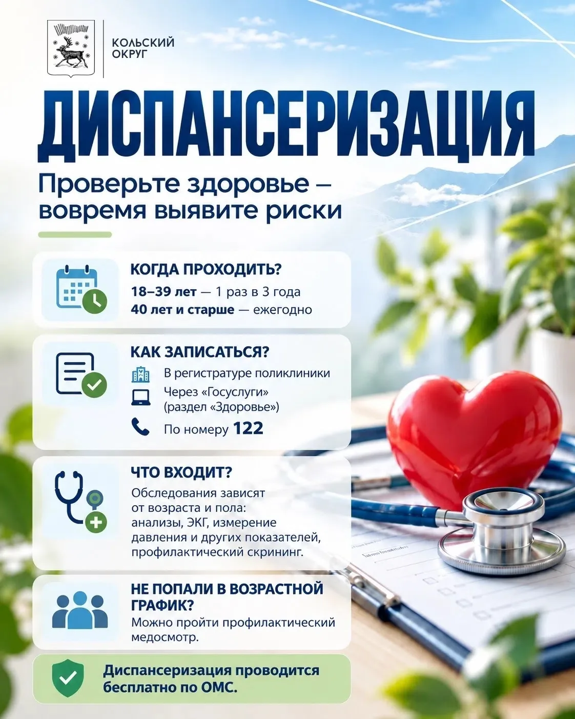🩺 Диспансеризация: проверьте здоровье вовремя