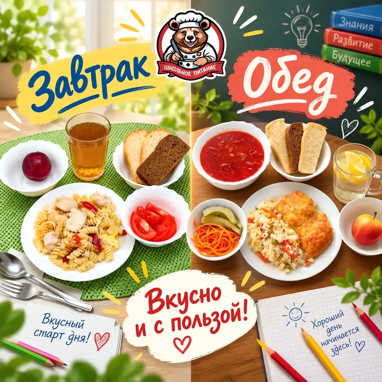 Фото дня: наш завтрак и обед 📸🍽️