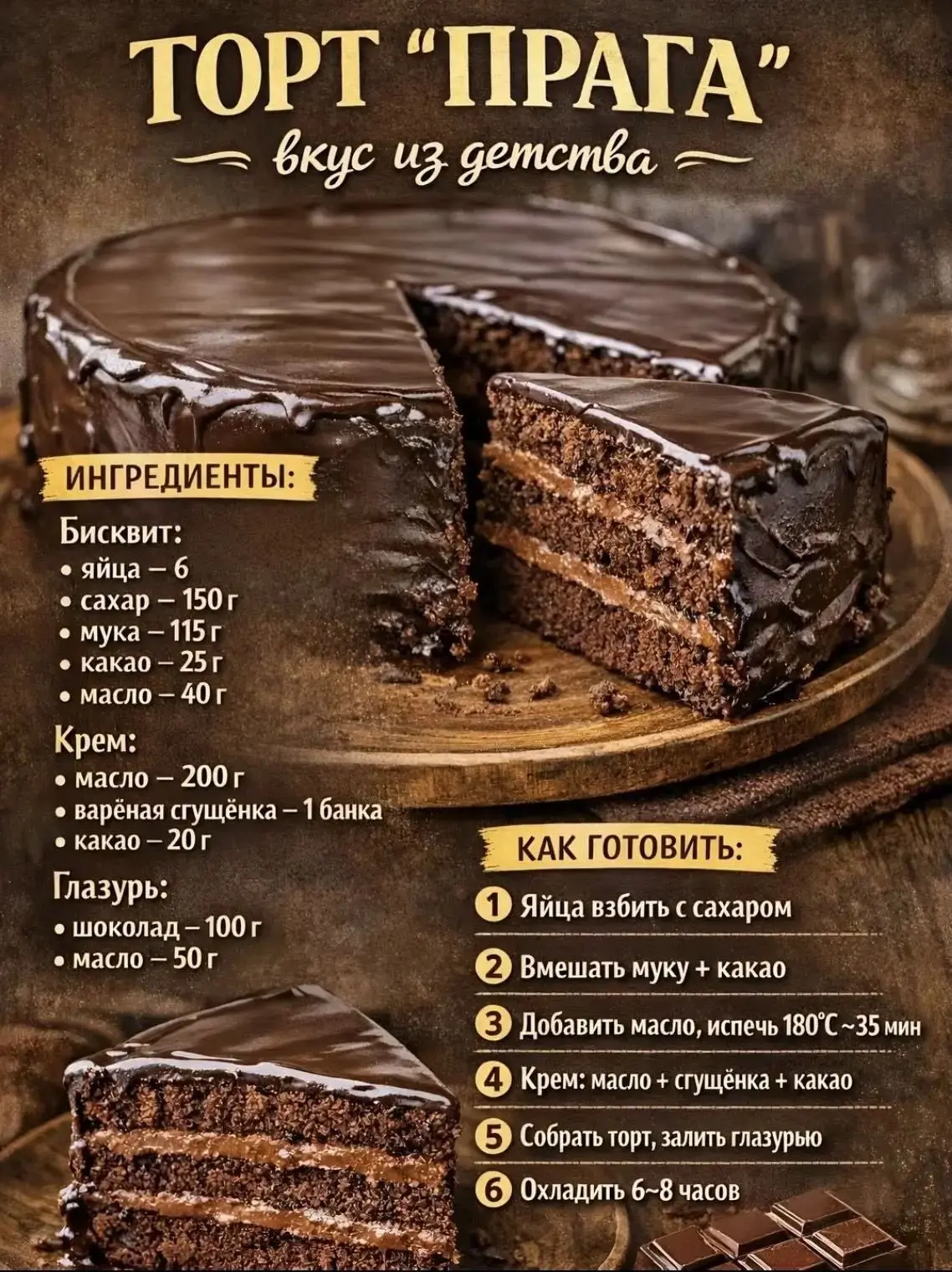ТОРТ ПРАГА 🍰