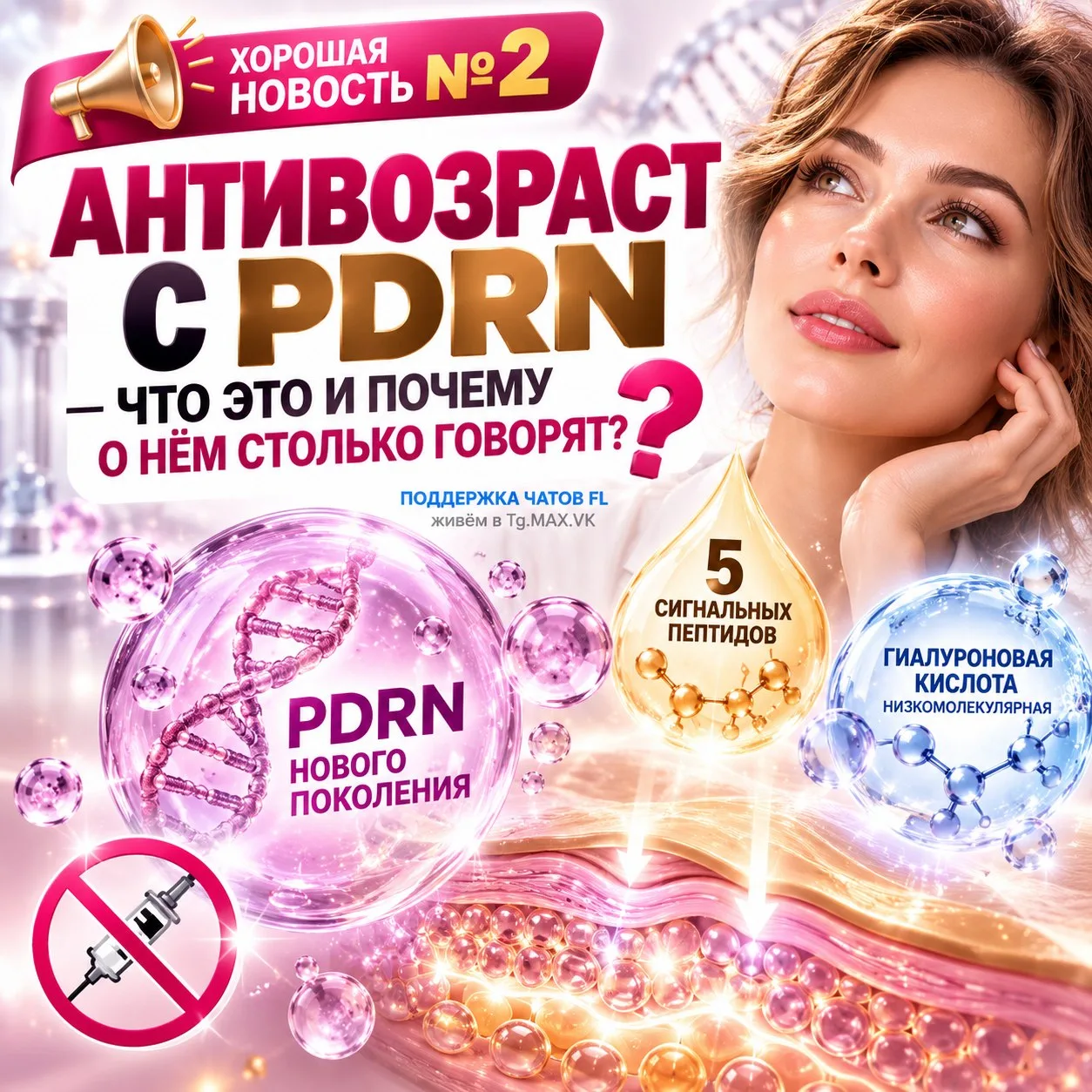 АНТИВОЗРАСТ С  PDRN — *ЧТО ЭТО И ПОЧЕМУ О НЁМ СТОЛЬКО ГОВОРЯТ?*🤔