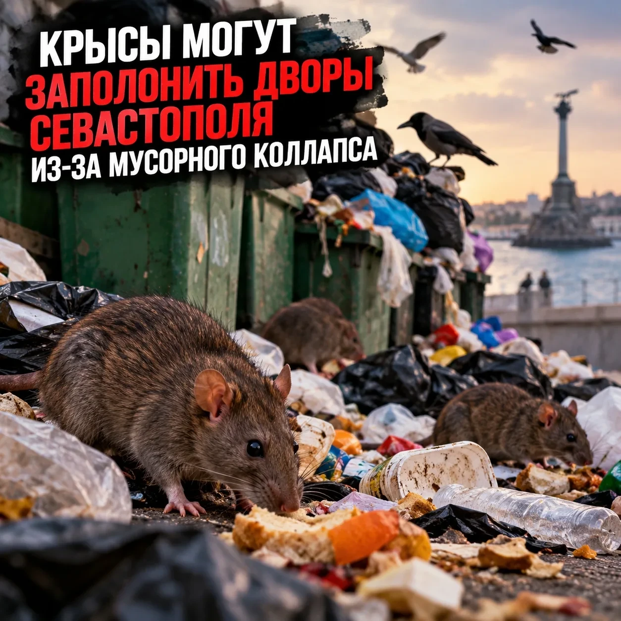 🐀 Мусор привлекает грызунов в севастопольские дворы