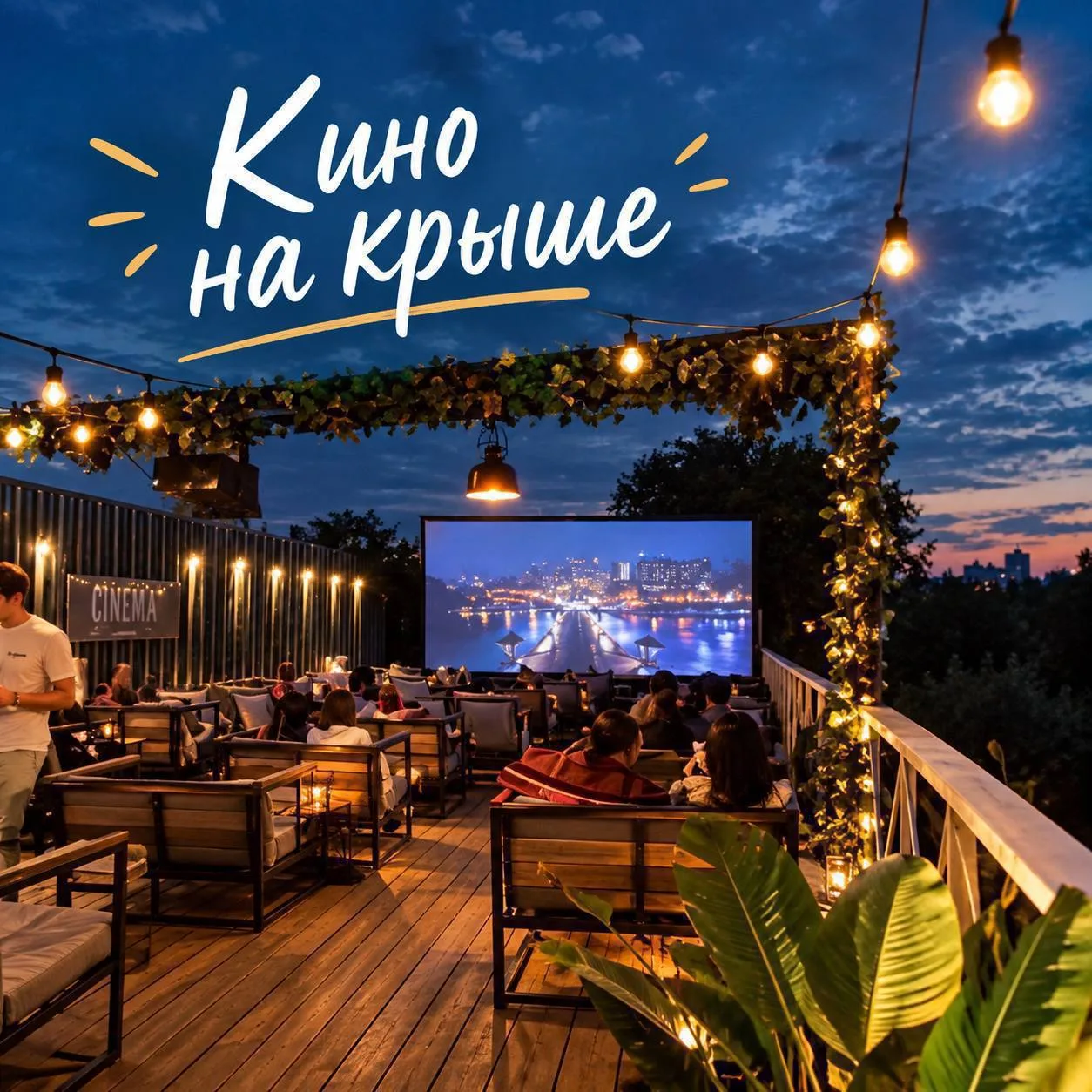 Сезон просмотров кино на крыше продлен еще на неделю 🍿