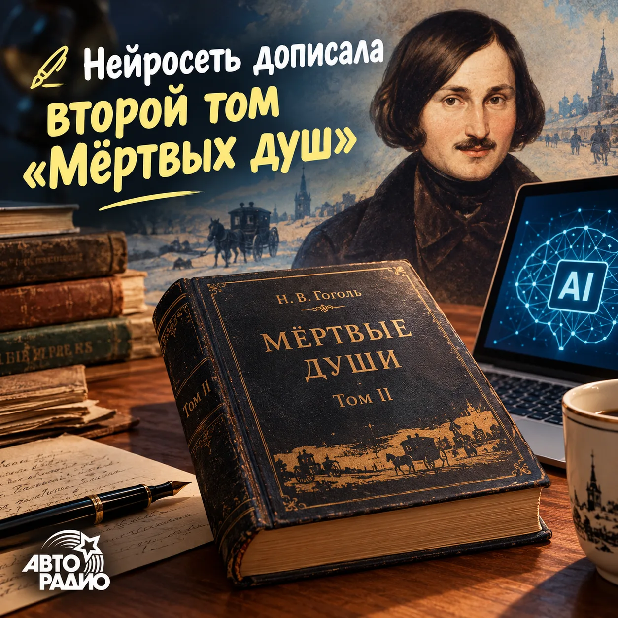 ✍🏻Нейросеть дописала второй том «Мёртвых душ»