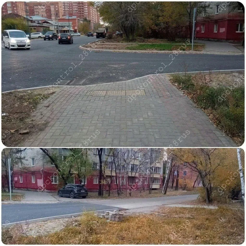 Странный тротуар на Октябрьской вызвал вопросы у горожан