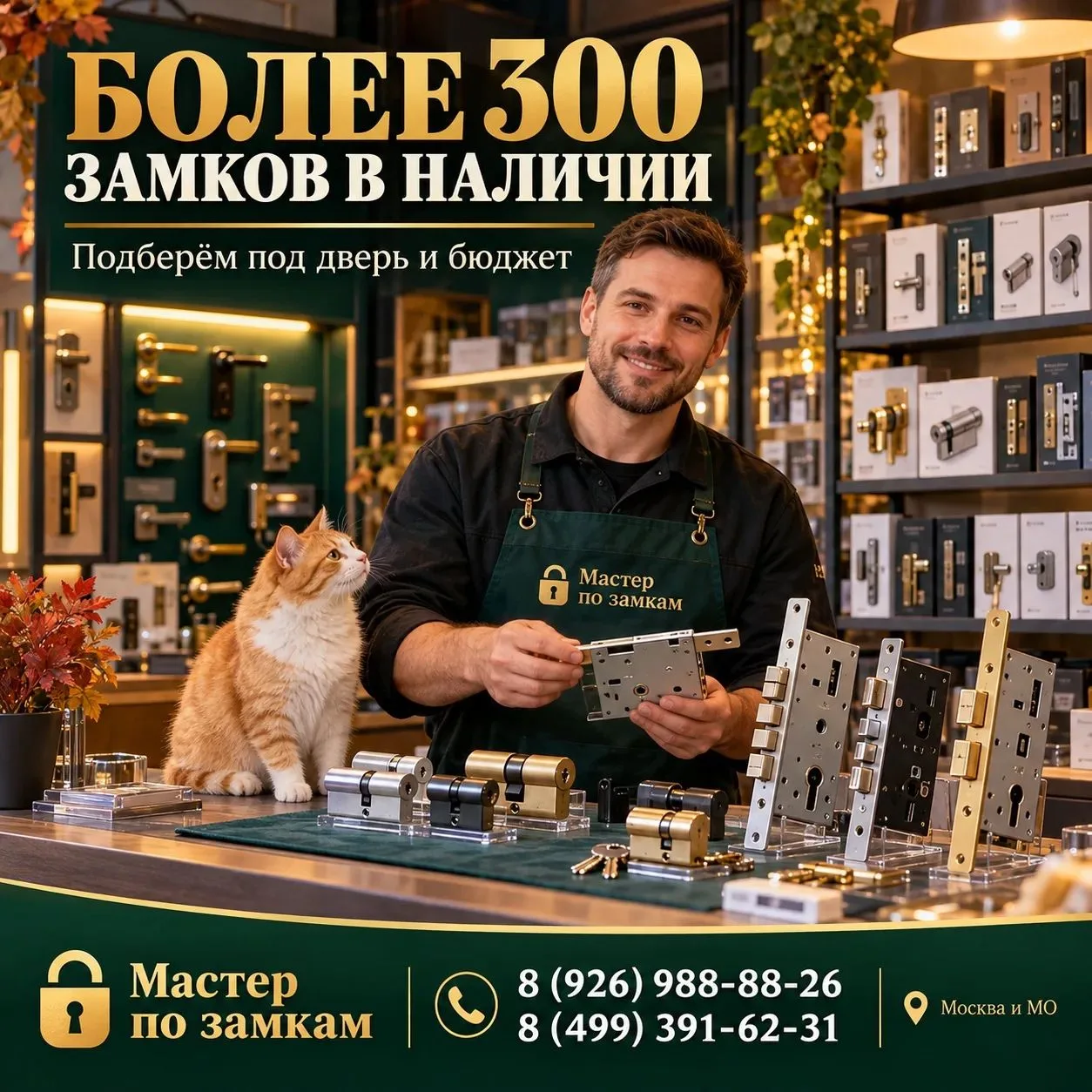 🔐 Выбирать замок по принципу «этот выглядит серьёзнее» можно. Но лучше позвать мастера.