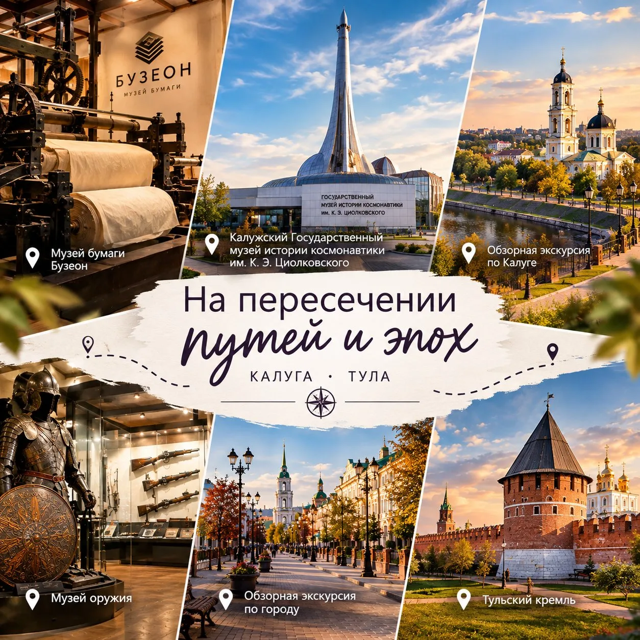 ✨ На пересечении путей и эпох — Калуга и Тула!