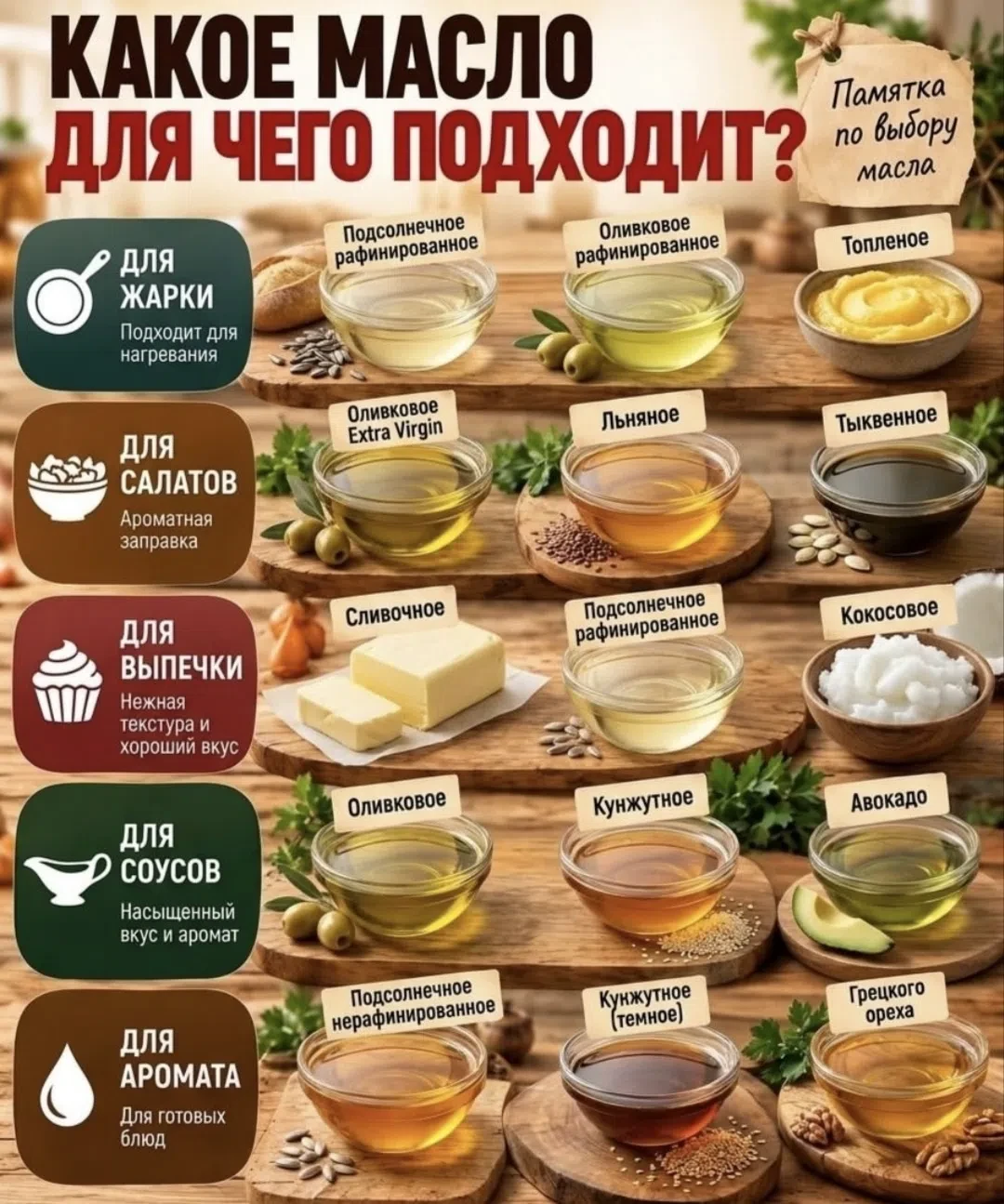 Памятка по выбору масла