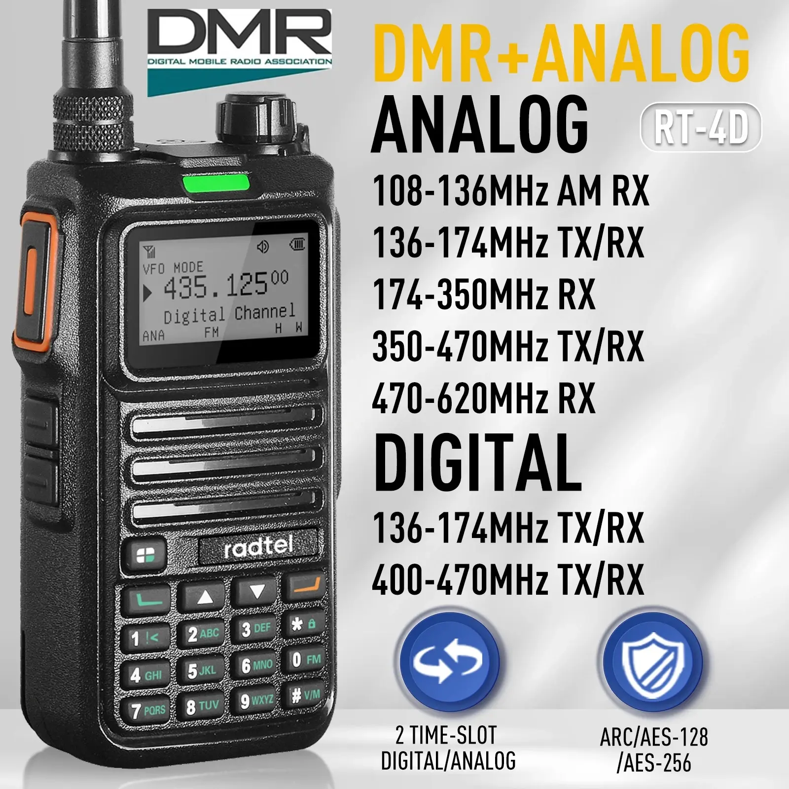Радиостанция Radtel RT-4D DMR 8вт
