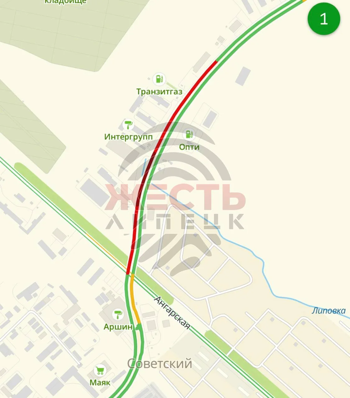 ❗️В Советском районе собралась большая пробка