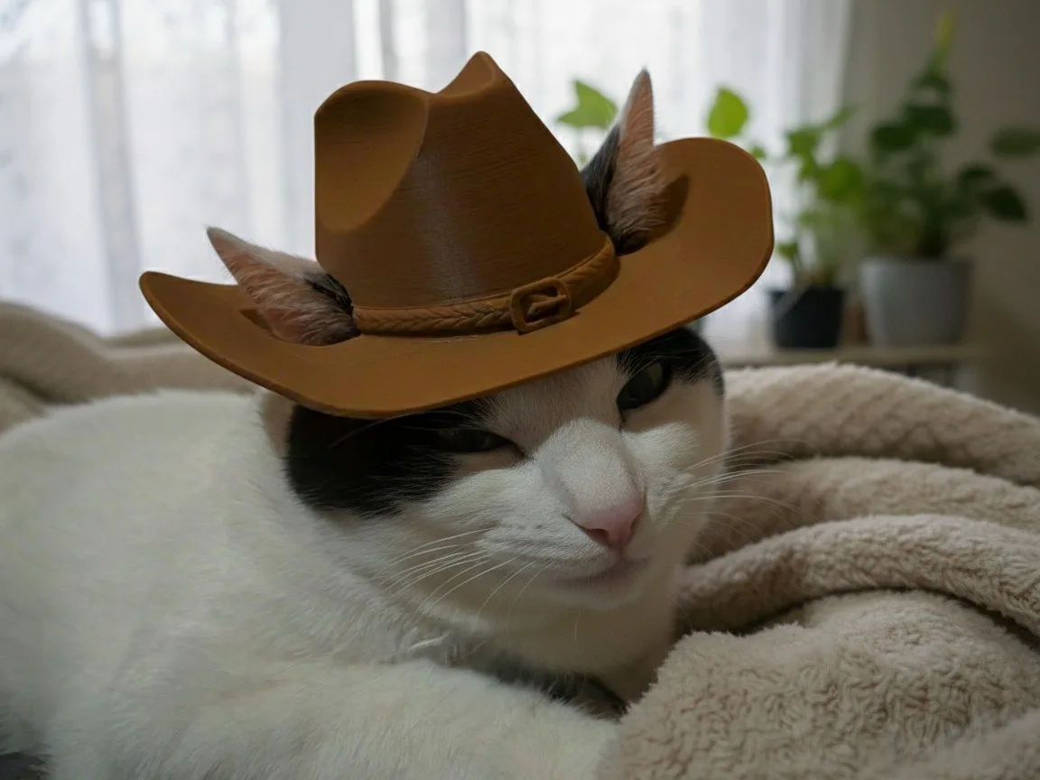 🤠 Ковбойская шляпа для кошки