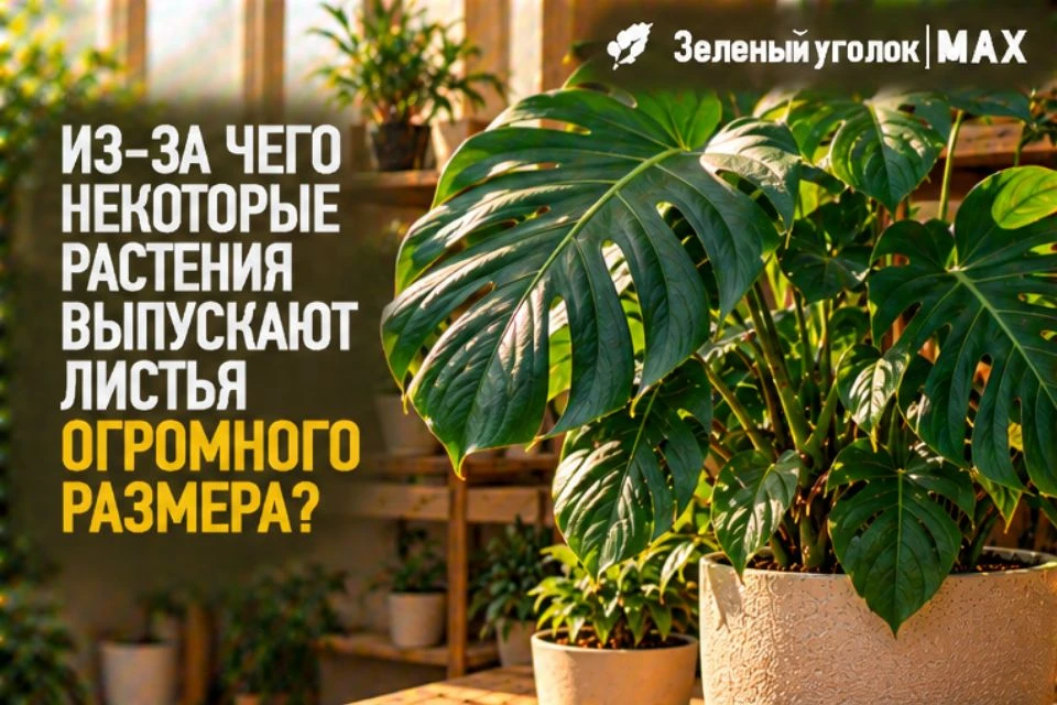 🍃 ИЗ-ЗА ЧЕГО НЕКОТОРЫЕ РАСТЕНИЯ ВЫПУСКАЮТ ЛИСТЬЯ ОГРОМНОГО РАЗМЕРА?