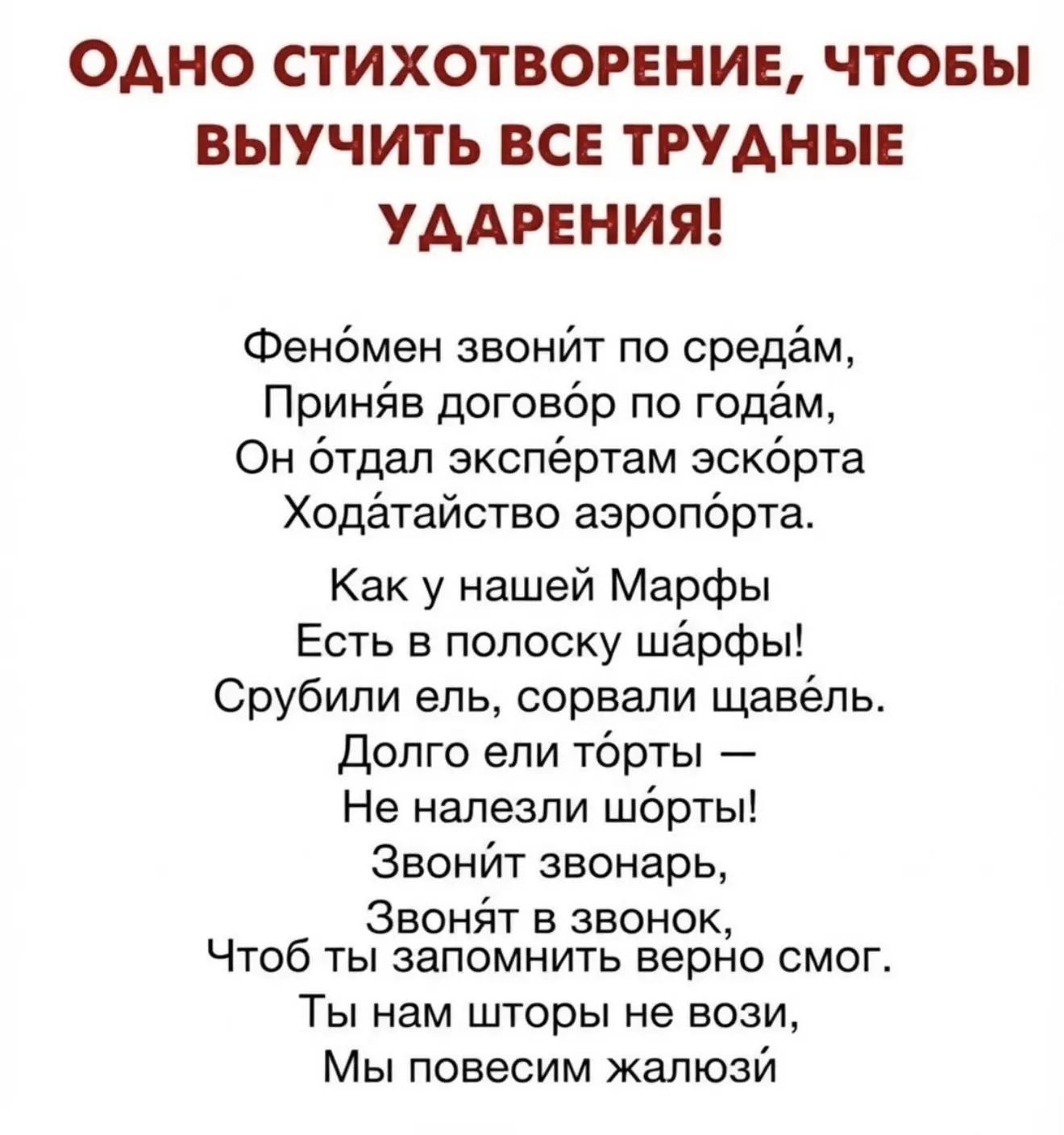 Какое ударение в слове было для вас ново?