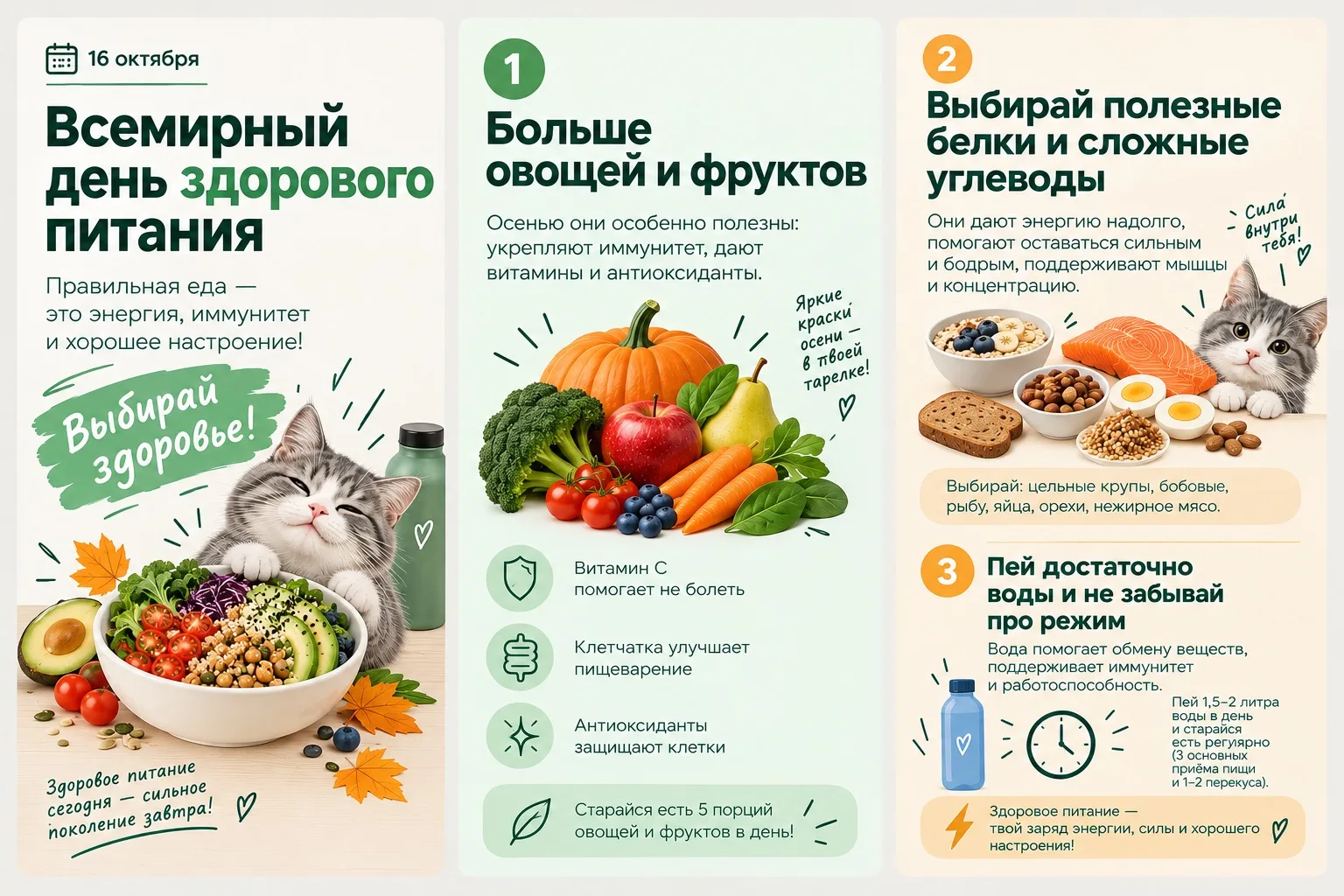 🥗 16 октября — Всемирный день здорового питания
