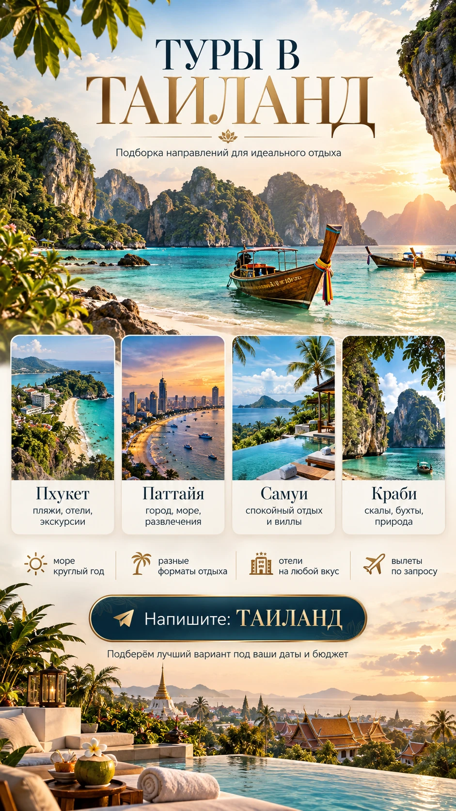 🌴 ПХУКЕТ ЗОВЁТ! НОЯБРЬ — САМОЕ ВРЕМЯ БРОНИРОВАТЬ ТАИЛАНД! 🇹🇭