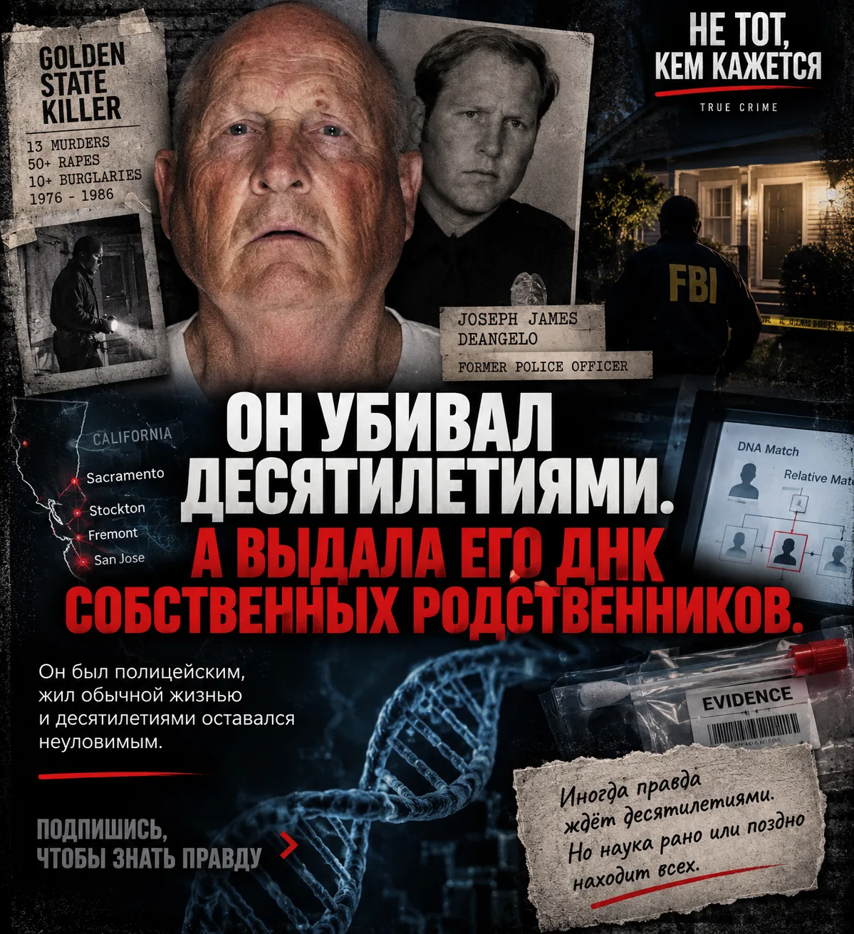 🧬 ОН УБИВАЛ ДЕСЯТИЛЕТИЯМИ. А ВЫДАЛА ЕГО ДНК СОБСТВЕННЫХ РОДСТВЕННИКОВ