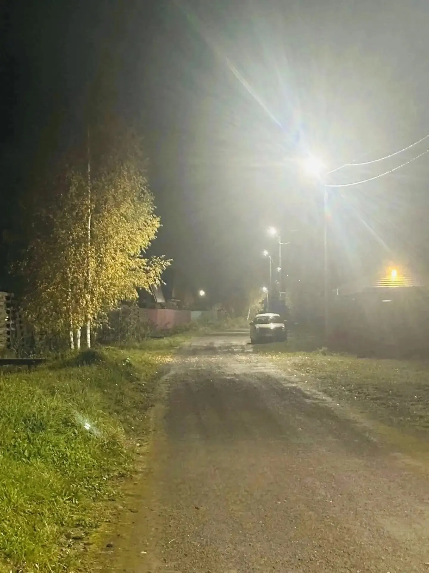 Освещение на улице Майской в Нове