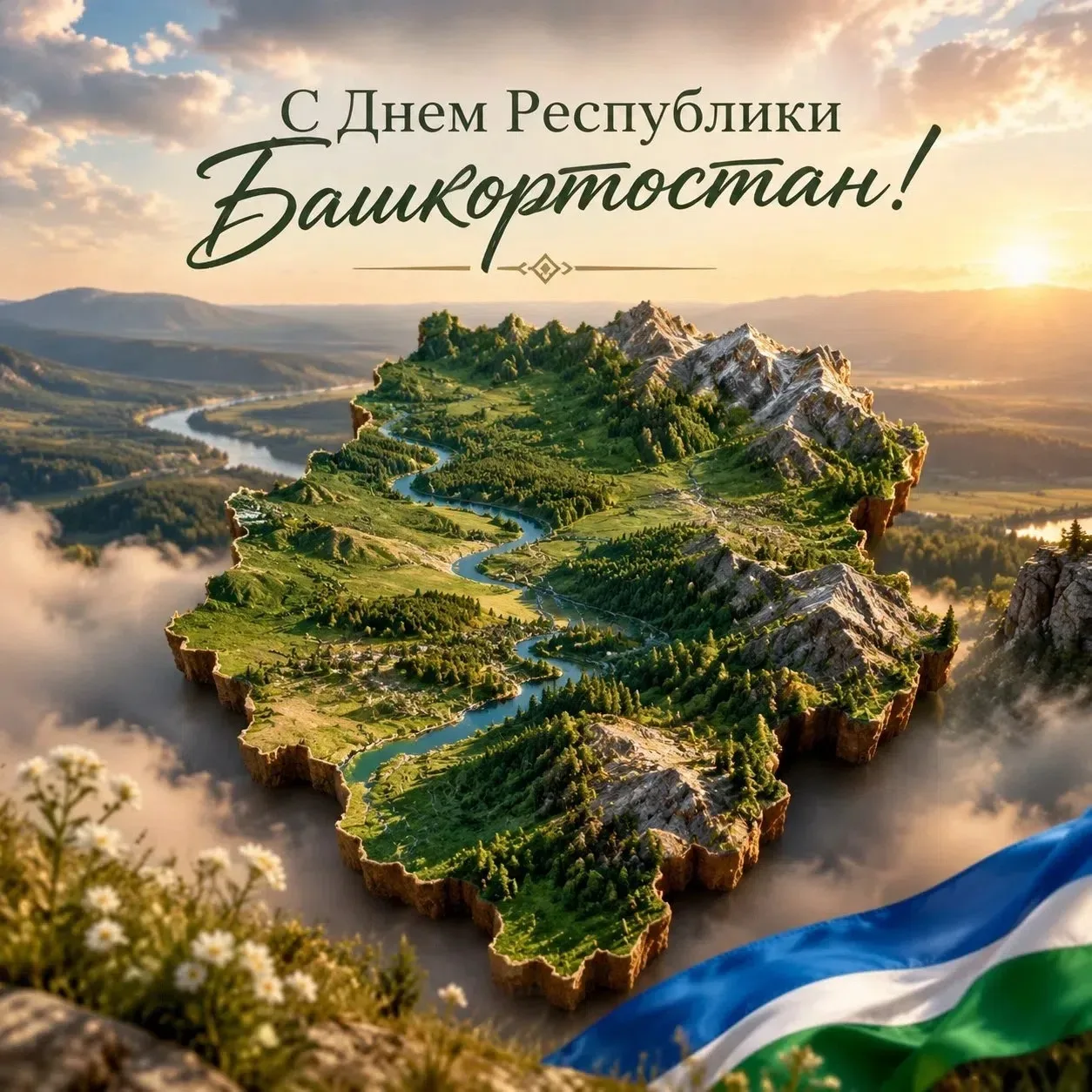 Поздравляем с днём Республики Башкортостан! 💙🤍💚