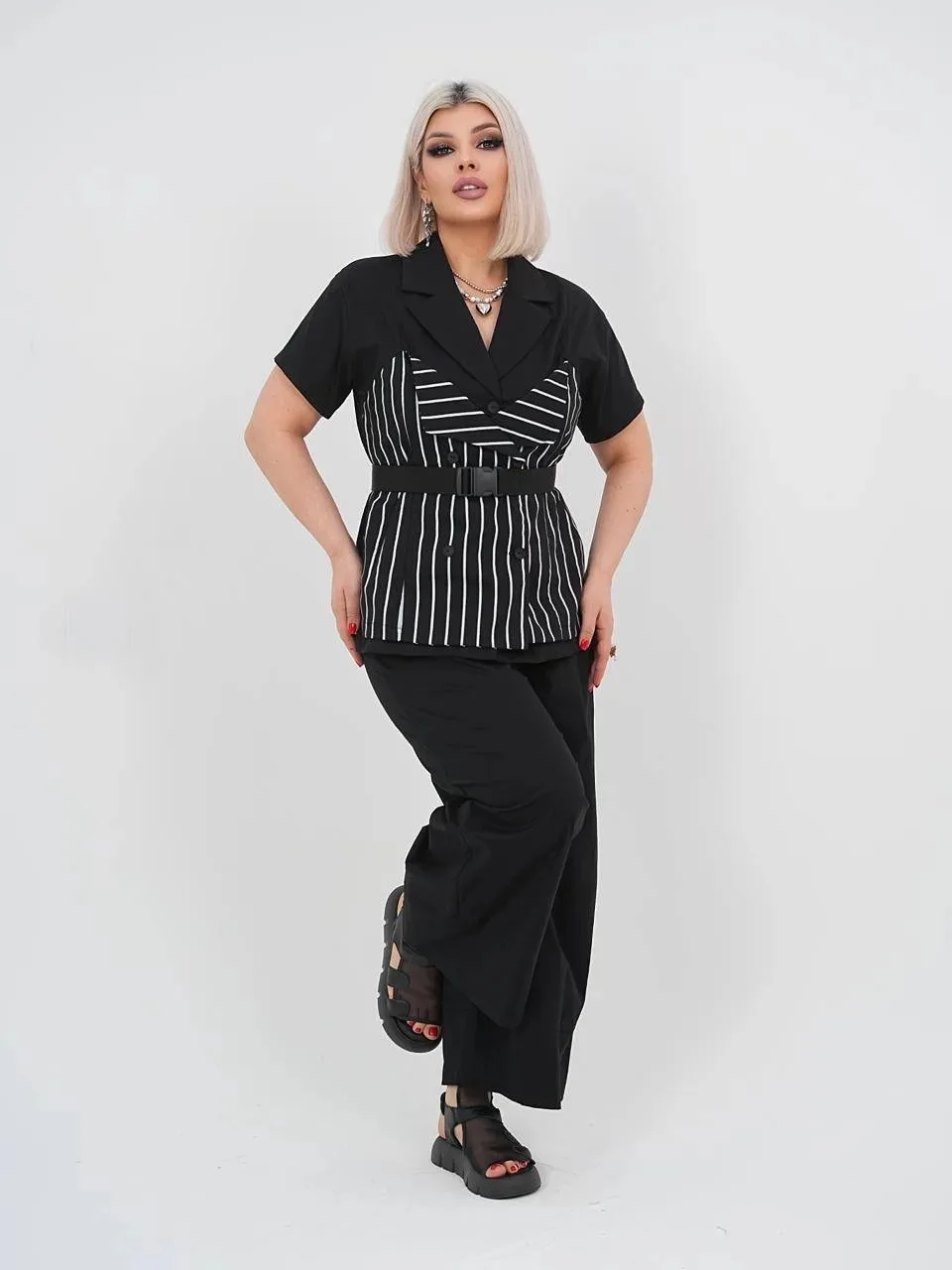 👑 Стильный костюм для девушек PLUS SIZE