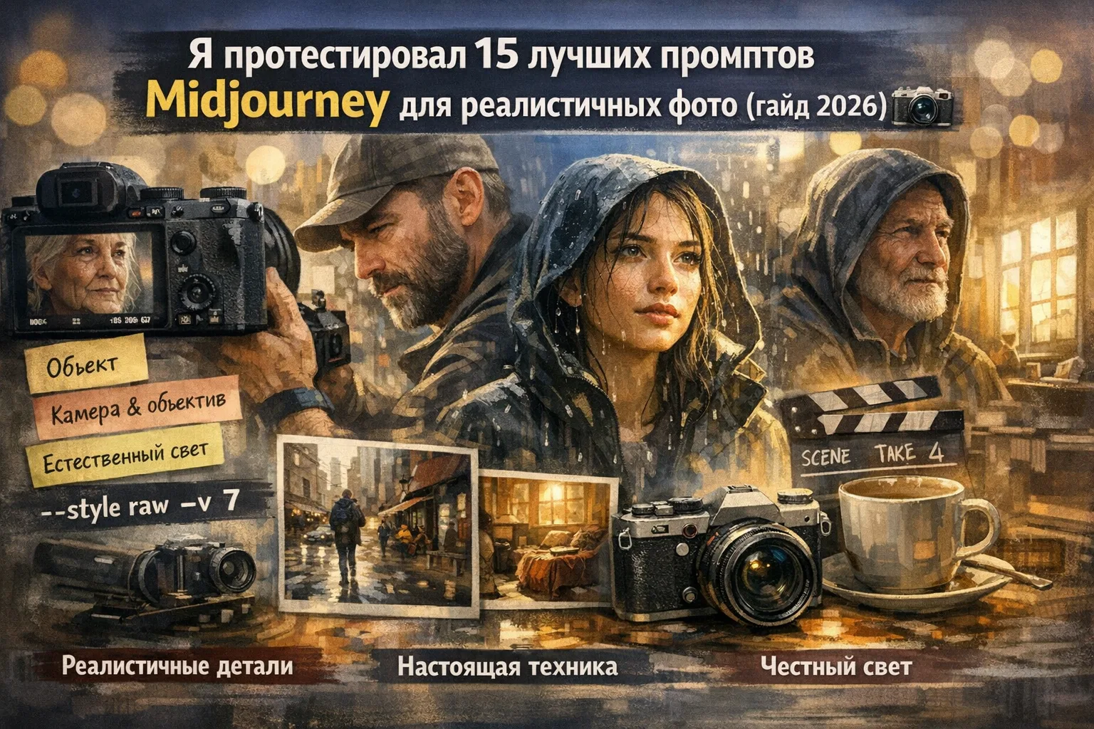 Я протестировал 15 лучших промптов Midjourney для реалистичных фото (гайд 2026) 📸