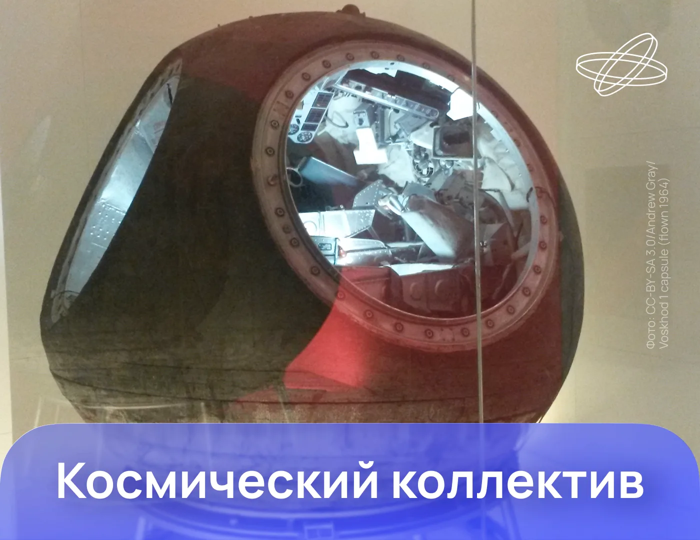 Первый в мире многоместный космический корабль «Восход-1» с тремя космонавтами на борту...