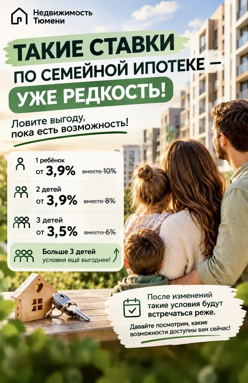 ⚠️ТАКИЕ СТАВКИ ПО СЕМЕЙНОЙ ИПОТЕКЕ — УЖЕ РЕДКОСТЬ!