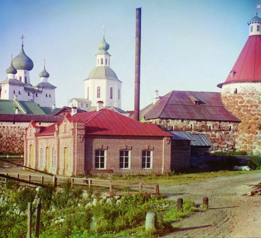 Соловецкая ГЭС. Цветное фото С.М Прокудина-Горского, 1916 год