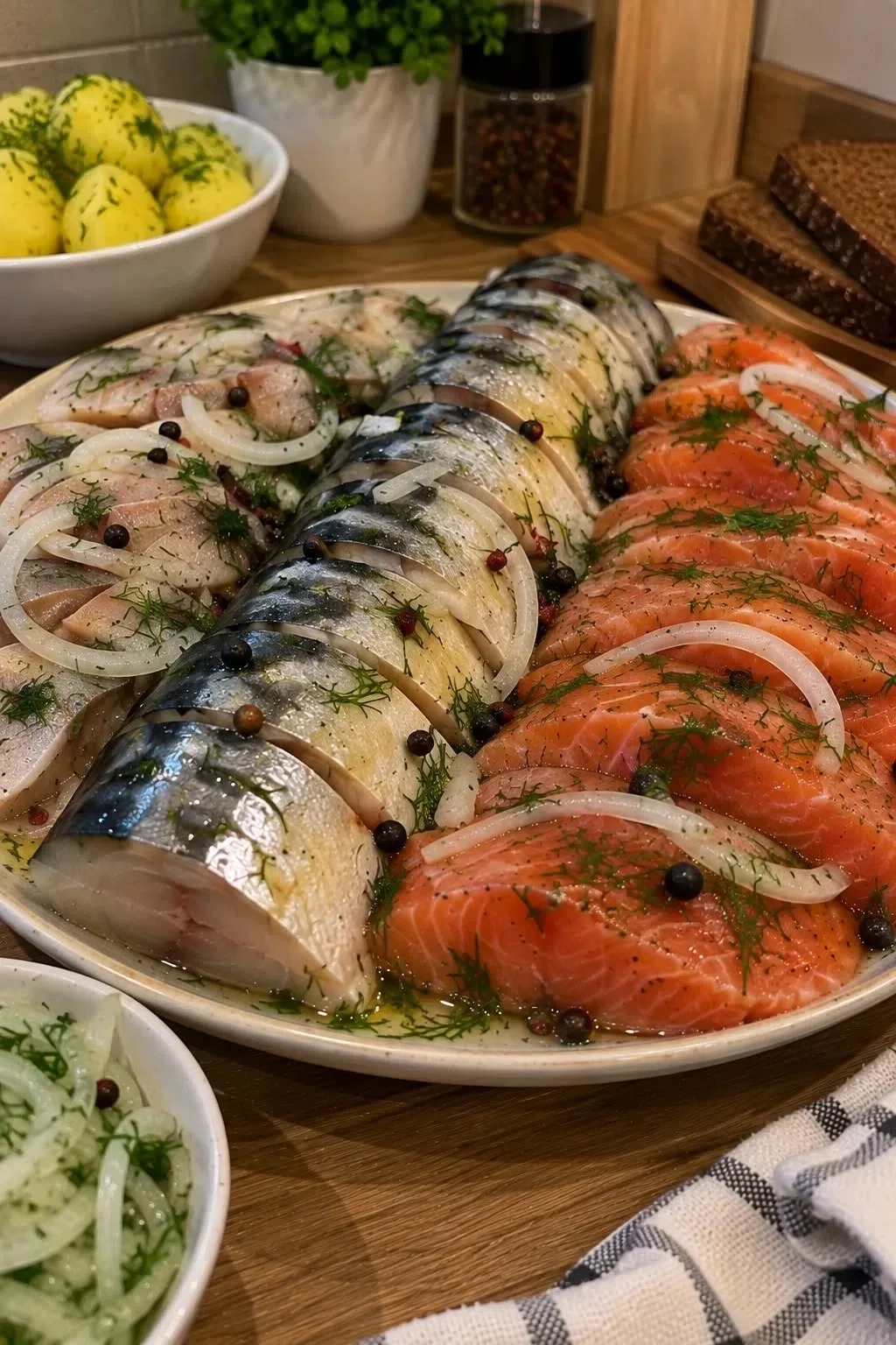 🐟🧅✨ «СЕВЕРНЫЙ ЗАТИСКУХА»: Домашний экспресс-посол горбуши, скумбрии и сельди — тает в...