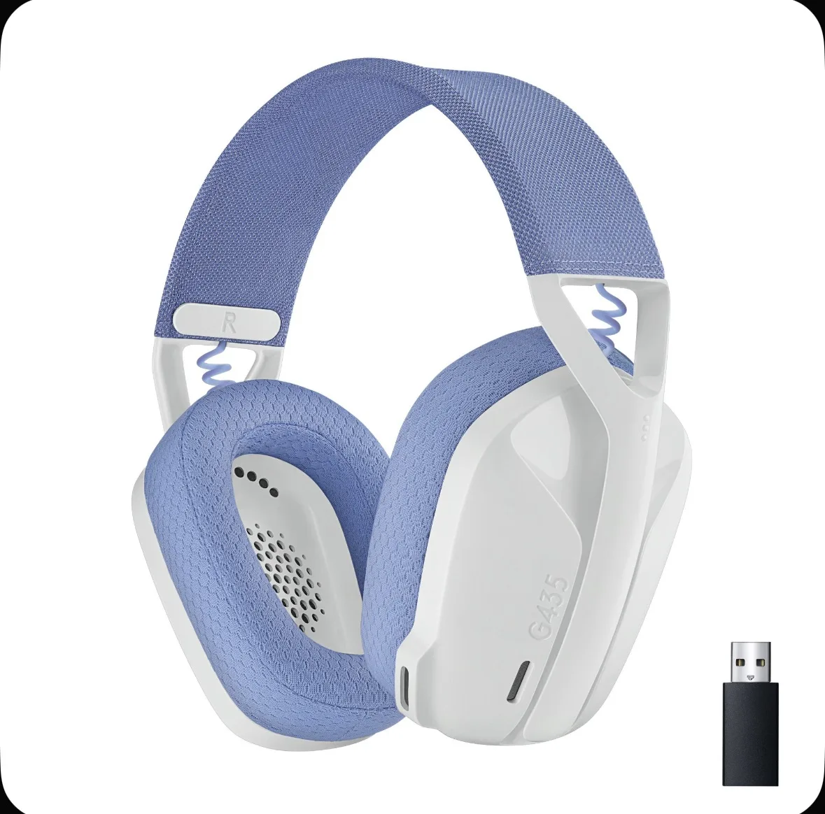 Logitech G G435 USB Type-C Радиоканал Игровые беспроводные наушники, с микрофоном, белые