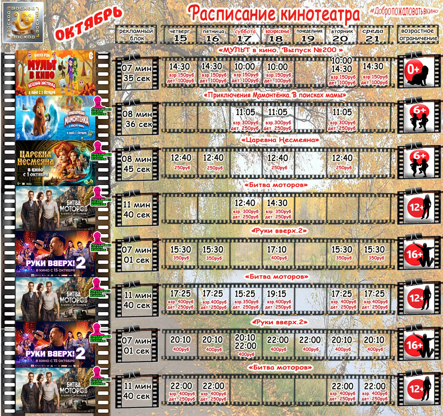 📽🍂 «Осень в каждом кадре» 🖥