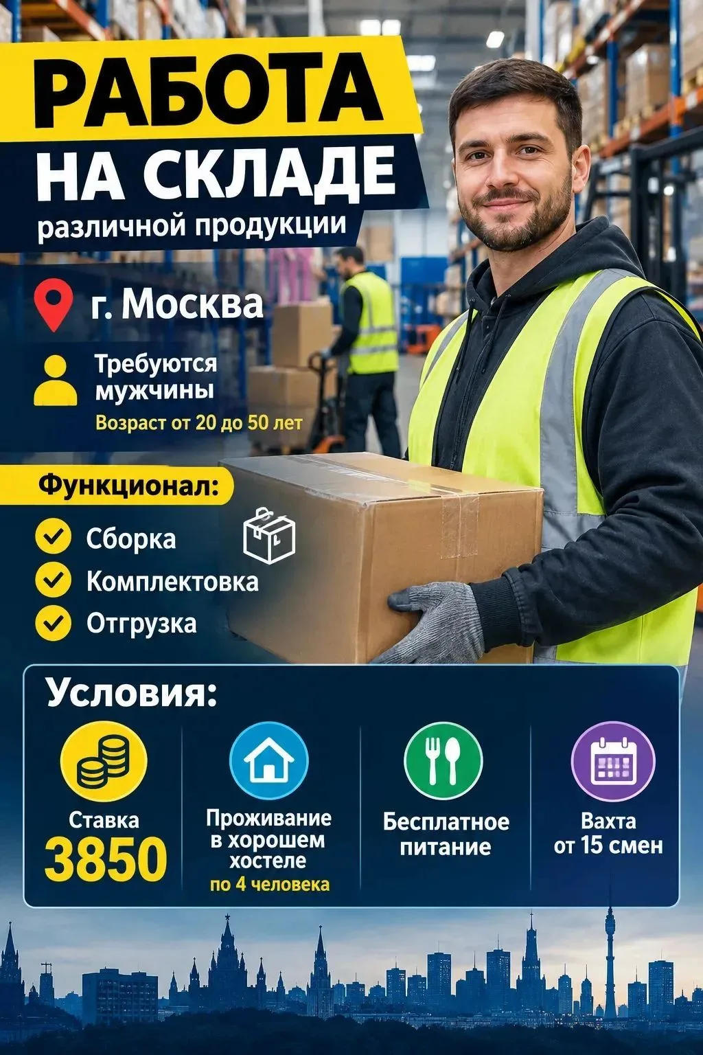 Склад (г. Москва) различная продукция