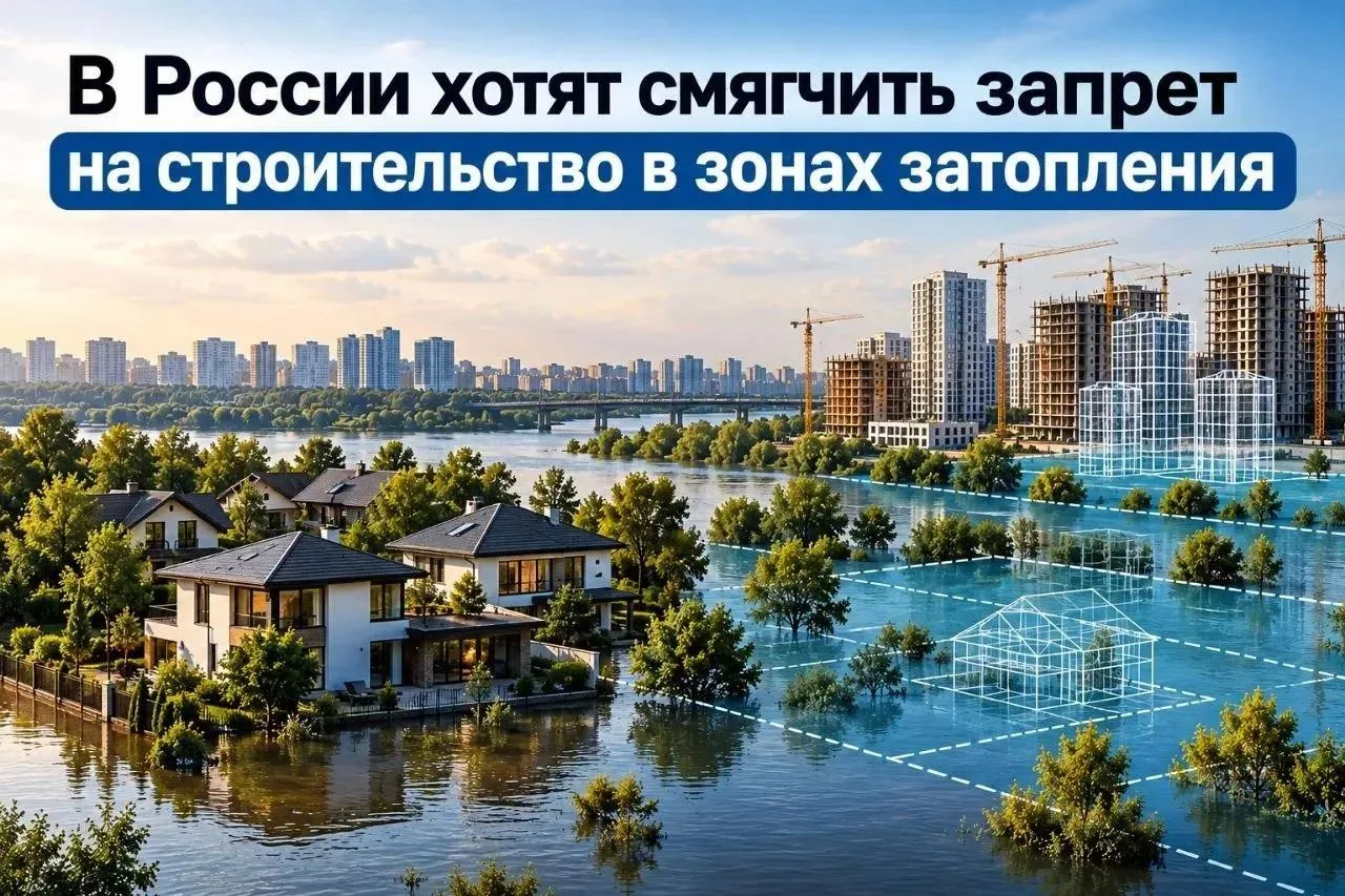 ✏️ В России хотят смягчить запрет на строительство в зонах затопления. Поправки в Водны...