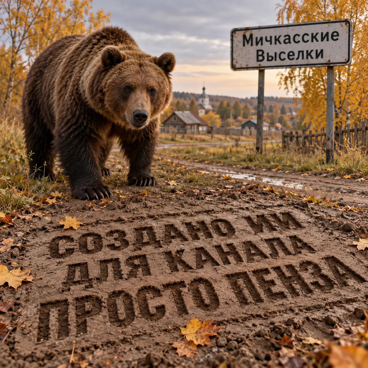 В Нижнеломовском районе снова заметили медведя: животное видели возле села Мичкасские В...