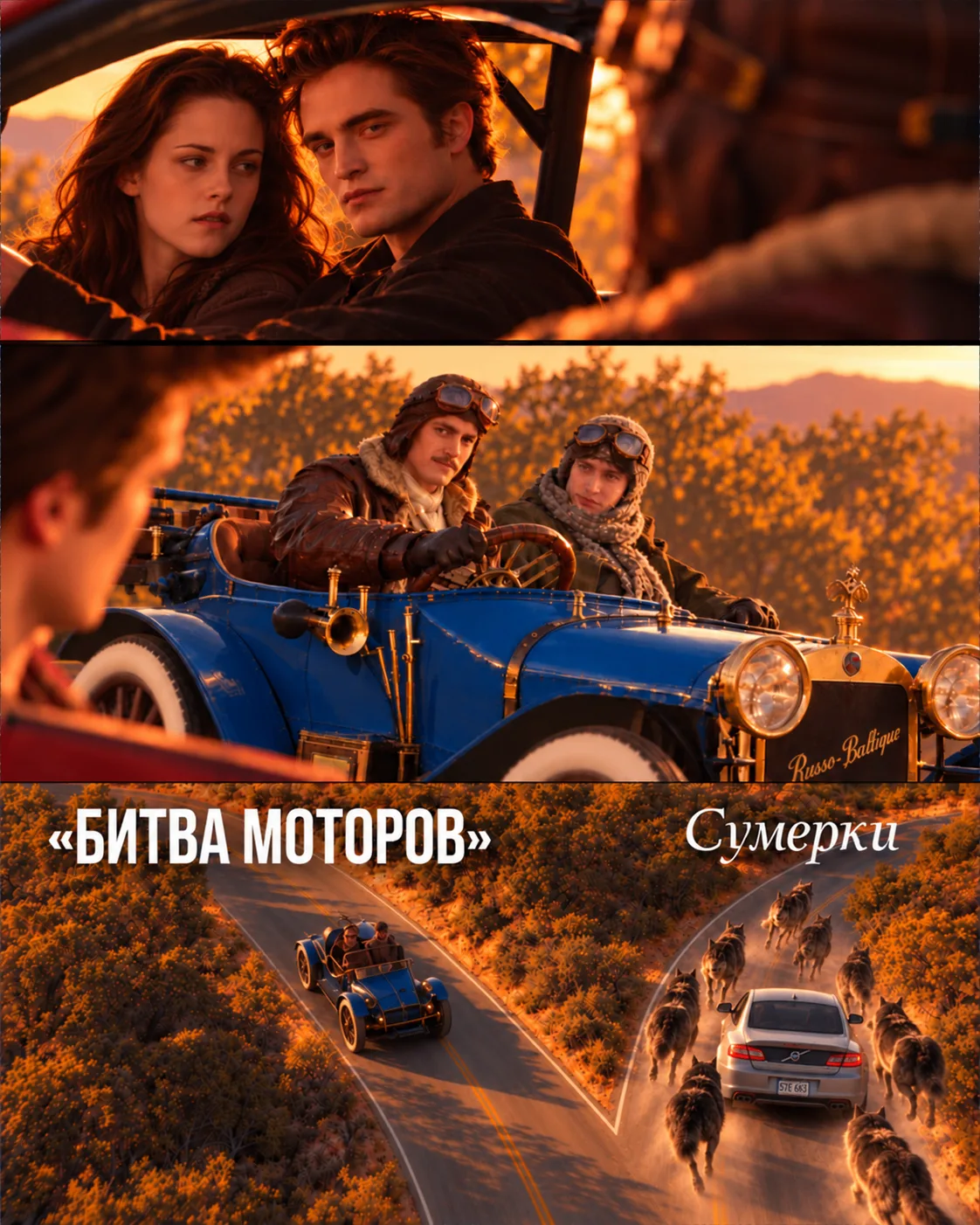 🚘 🆚🧛🏻‍♂️ Направо пойдёшь - вампиров найдёшь, налево свернёшь - рёв моторов услышишь...
