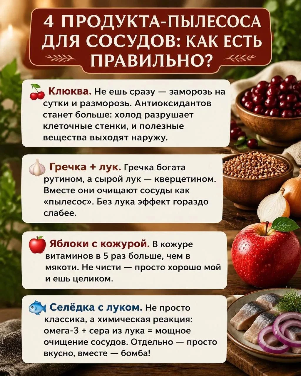 4️⃣ продукта-пылесоса для сосудов!