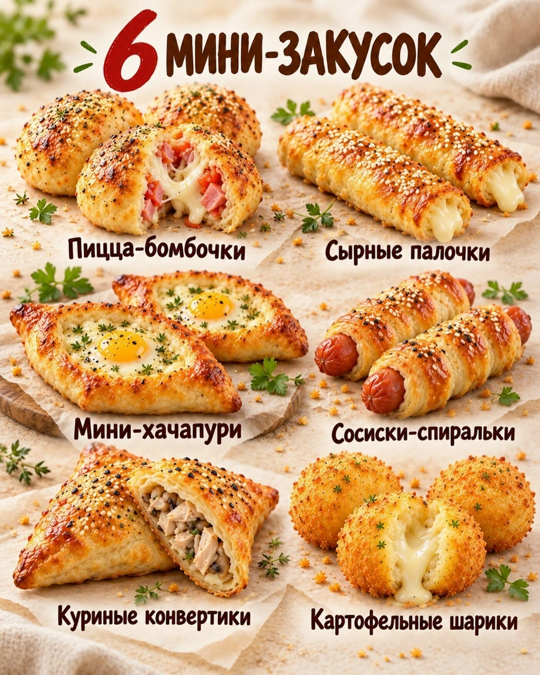 Эти мини-закуски исчезнут со стола раньше горячего! 🔥