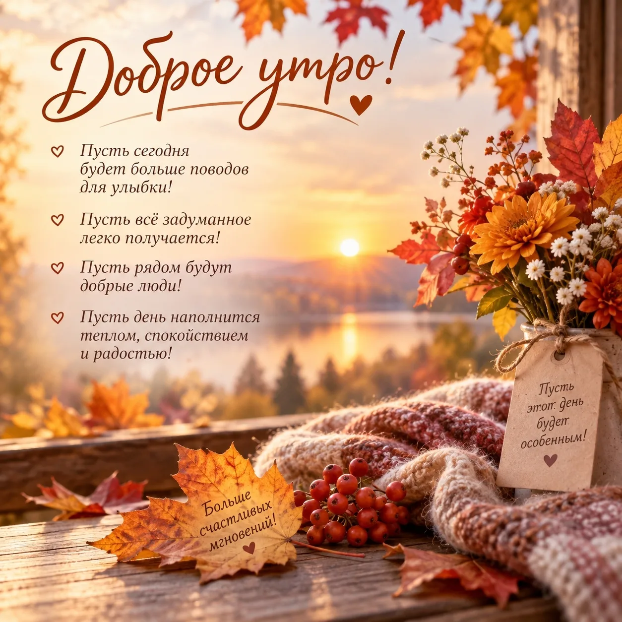 🍁☀️ Доброе осеннее утро, дорогие друзья!