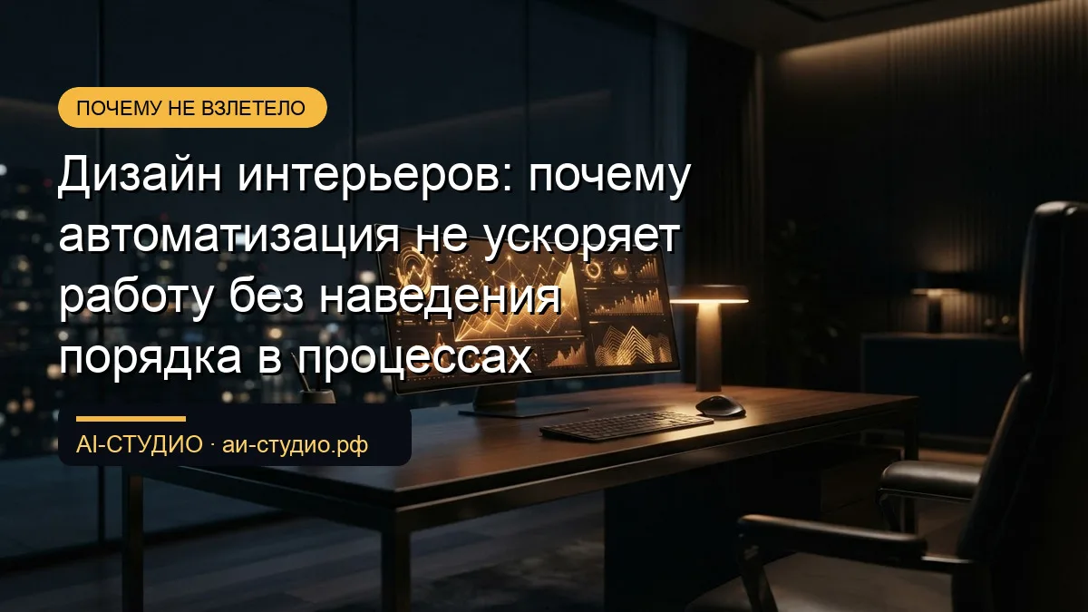 Автоматизация не ускорит бизнес, если в регламентах и процессах остался скрытый хаос.