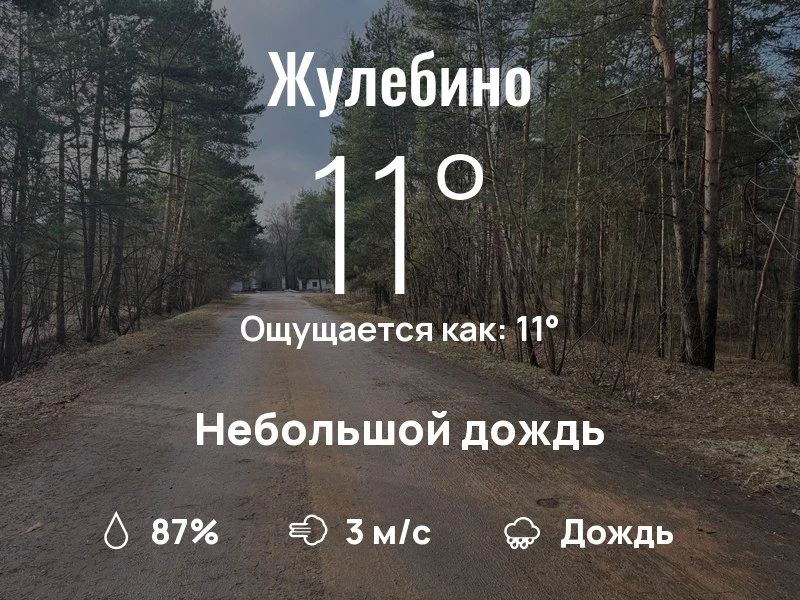 Что с погодой в Жулебино?