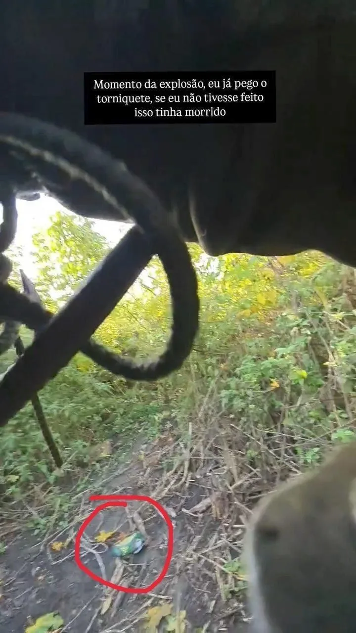 Видео со стороны противника: бразильский наёмник, воевавший за хохлов, наступил на прот...