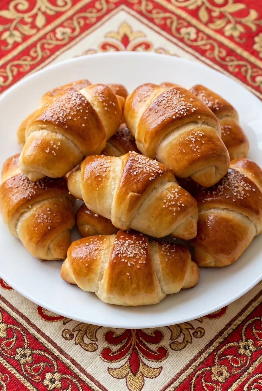 НЕЖНЫЕ ДРОЖЖЕВЫЕ РОГАЛИКИ С ТВОРОЖНОЙ НАЧИНКОЙ И РУМЯНОЙ КОРОЧКОЙ ДЛЯ НЕТРОПЛИВОГО ЧАЕП...