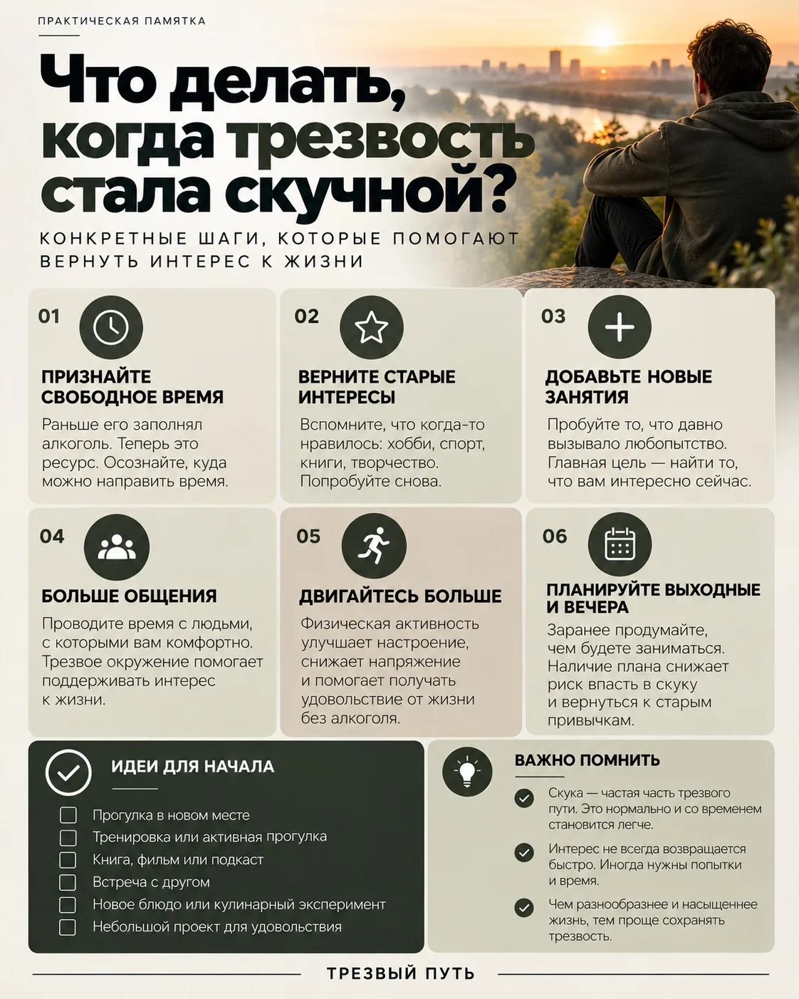 После отказа от алкоголя свободного времени становится больше, но не всегда понятно, че...