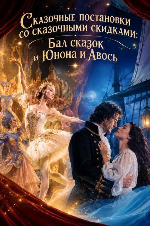 🔥 ДВА СПЕКТАКЛЯ — ОДНА СКИДКА! «БАЛ СКАЗОК» И «ЮНОНА И АВОСЬ»!