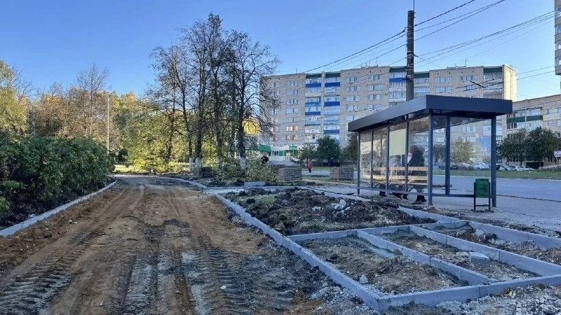 Ремонт тротуаров на улице Энгельса продолжается в Саранске