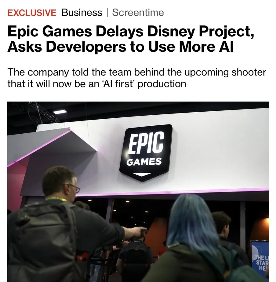 Epic Games поручила создание новой игры искусственному интеллекту