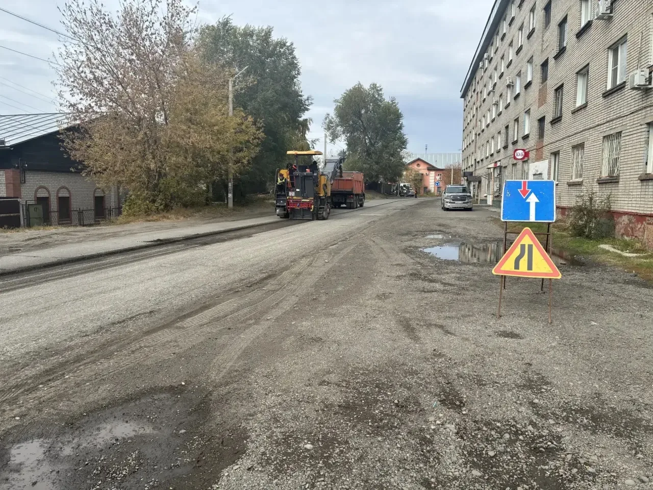 В Бийске приступили к ремонту дороги по переулку Николая Гастелло
