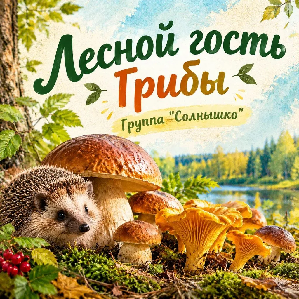 К ребятам из групп "Солнышко" приходил лесной гость. Узнать подробности, кто же это был...